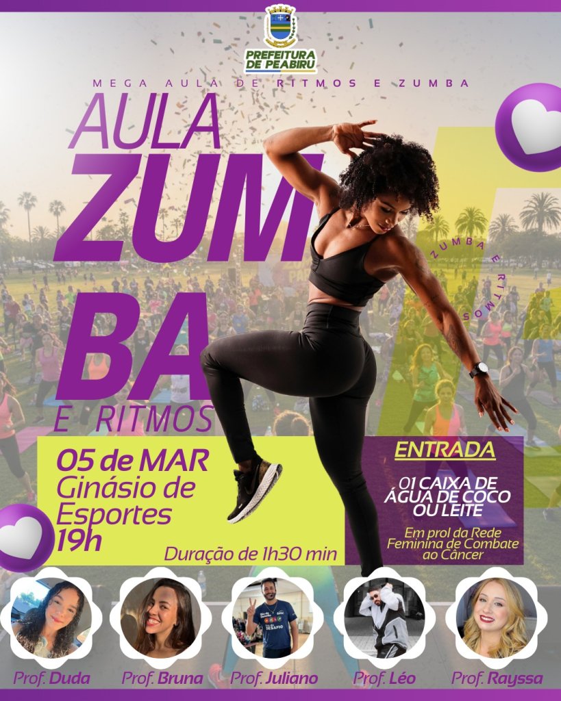 PREFEITURA PROMOVE MEGA AULA DE ZUMBA E RITMOS NO GINÁSIO DE ESPORTES