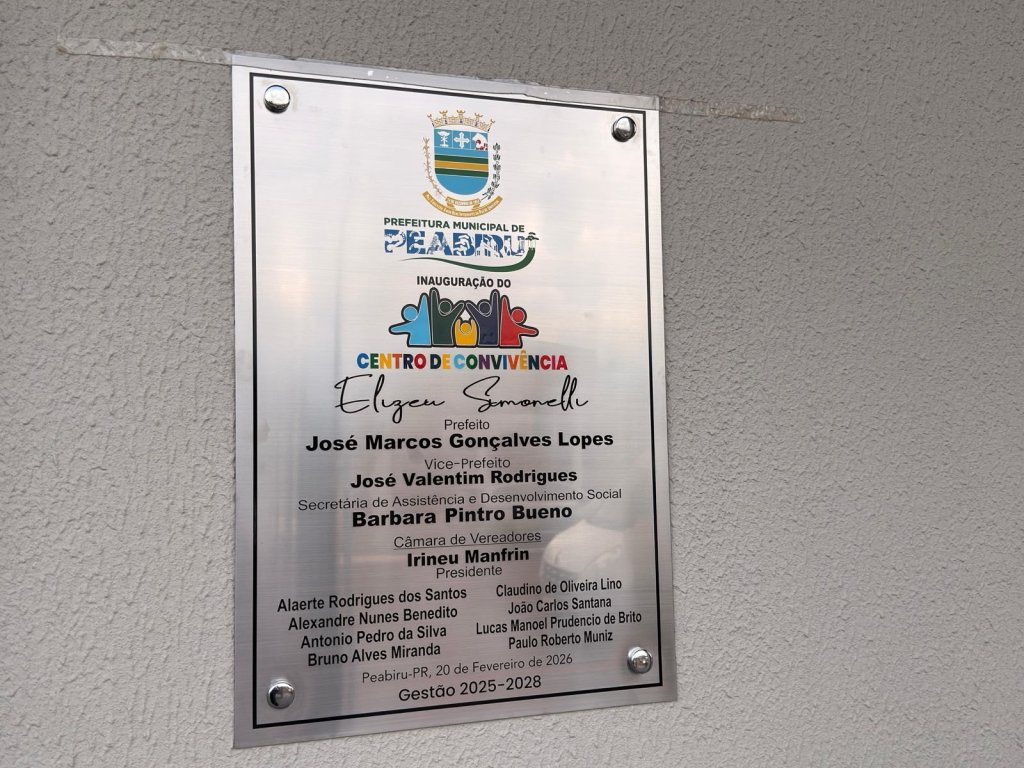 INAUGURAÇÃO DO CENTRO DE CONVIVÊNCIA ELIZEU SIMONELLI